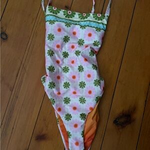 Maaji Pink and Green Floral Swimsuit